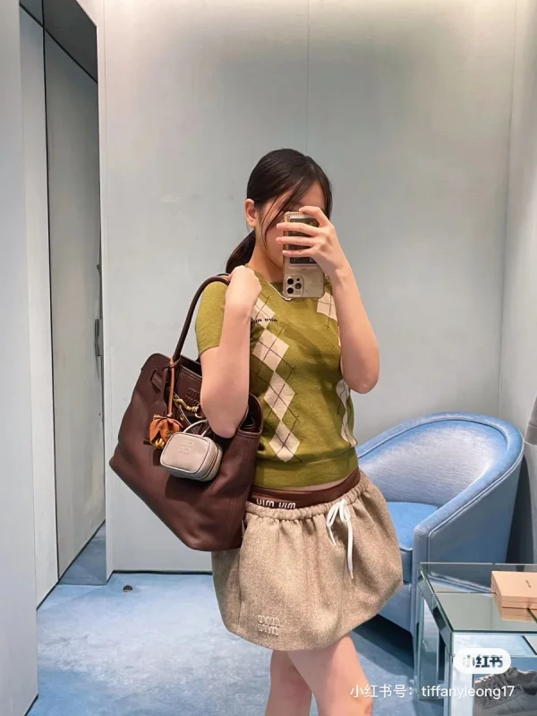 MiuMiu Aveure納帕皮革手袋包包-5BG291：圖片 3