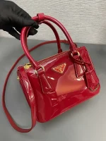 Prada Galleria 1BA906 小號桃紅色漆皮托特包：圖片 9