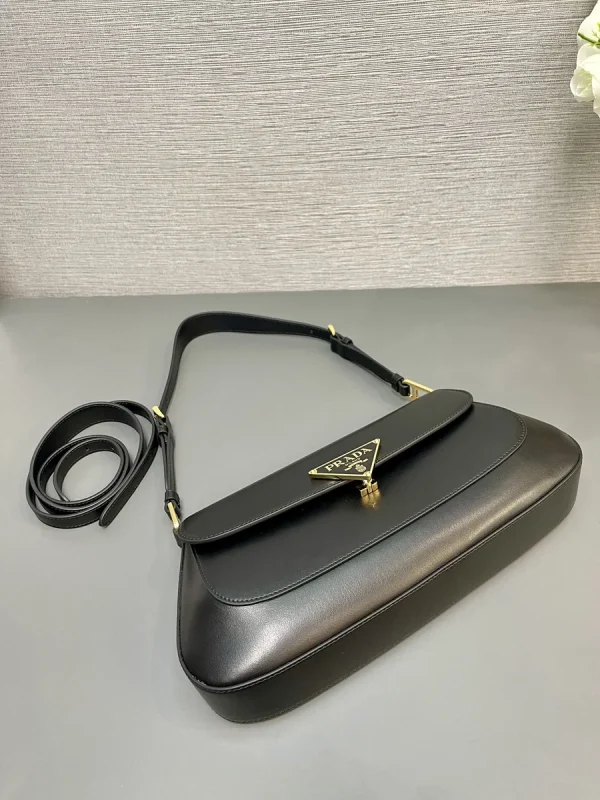 Prada Modern 1BD344 小號黑色皮革肩背包：圖片 8