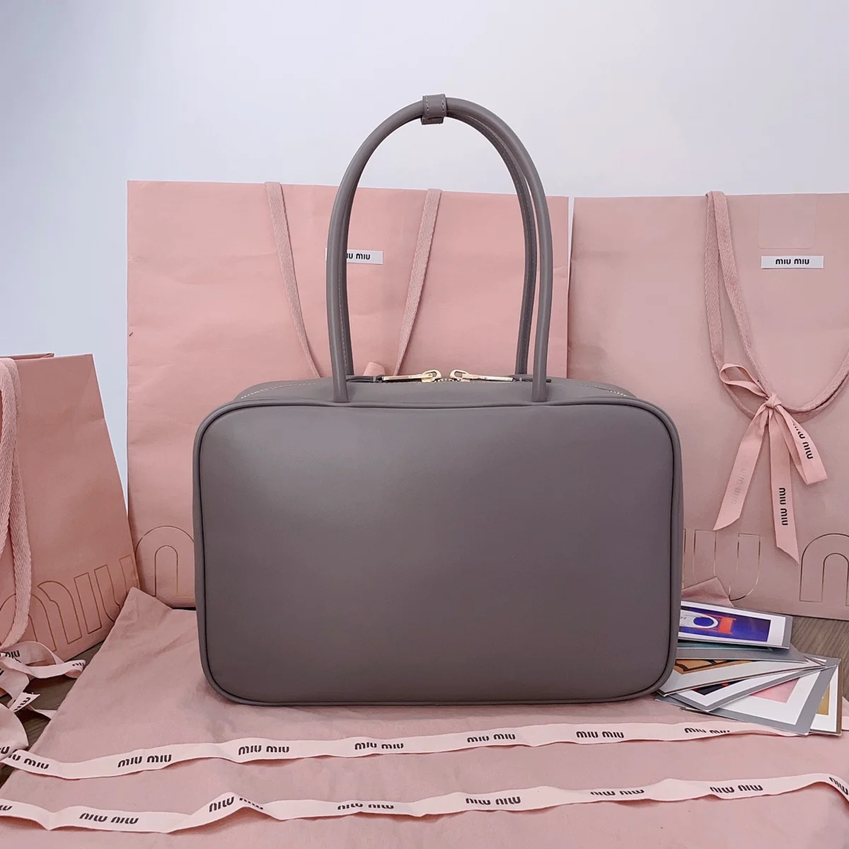 MiuMiu 皮革Beau手袋包包-5BB117 6 MiuMiu 皮革Beau手袋包包-5BB117