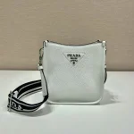 Prada Triangle 1BH191 小號黑色皮革單肩包：圖片 4
