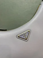 Prada Nappa 1BC194 小號米白皮革單肩包：圖片 6
