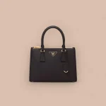 Prada Galleria 1BA863 中號黑色皮革單肩包
