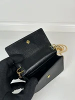 Prada Essentials 1MR034 小號黑色皮革卡片套：圖片 6