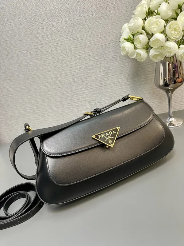 Prada Modern 1BD344 小號黑色皮革肩背包：圖片 4