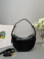Prada Arqué 1BC194 中號黑色漆皮肩背包：圖片 3