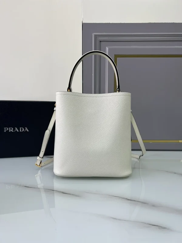 Prada Panier 1BA212 小號棕色皮革托特包：圖片 3