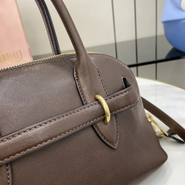 MiuMiu FROMTHERUNWAYAveure納帕皮革手挽手袋包包-5BB169：圖片 8