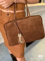 MiuMiu 麂皮Beau手袋包包-5BB117：圖片 5