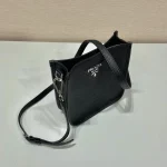 Prada Mini 1BH191 小號黑色皮革單肩包：圖片 3