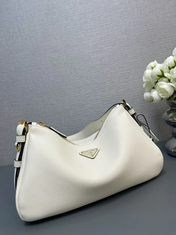 Prada Aimée 1BC229 中號灰色皮革單肩包：圖片 5