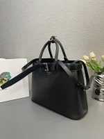 Prada Napa 1BA416 中號黑色皮革托特包：圖片 4