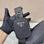 Prada ReNylon 1BD994 中號黑色尼龍單肩包：圖片 8