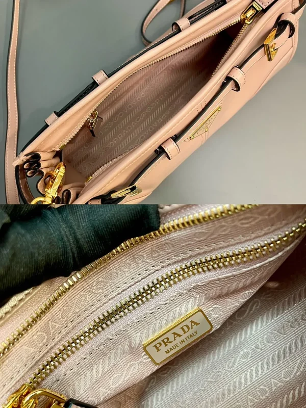Prada Shine 1BH215 小號黑色皮革肩背包：圖片 10