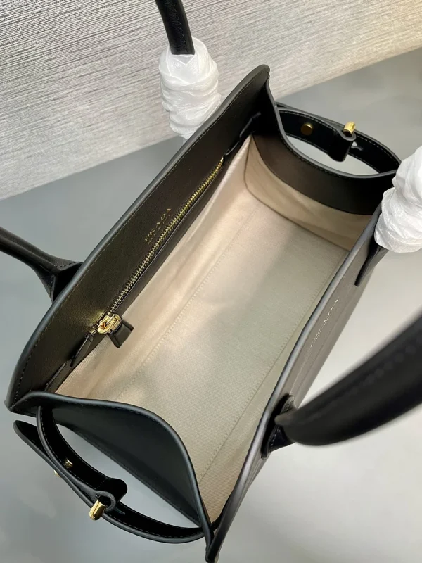 Prada Galleria 1BG538 中號黑色皮革托特包：圖片 10