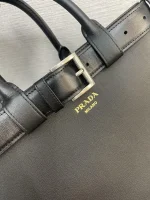 Prada Napa 1BA416 中號黑色皮革托特包：圖片 7