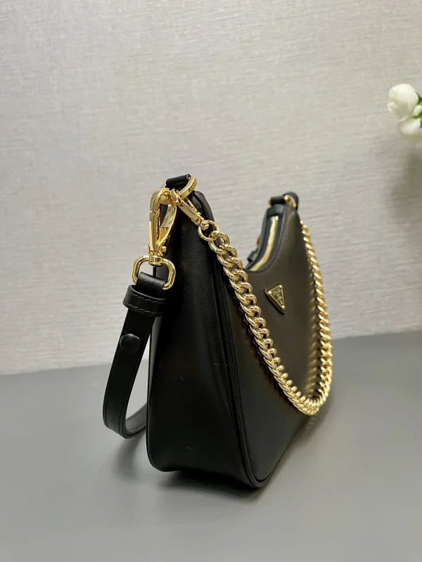 Prada Re-Nylon 1BC204 小號黑色尼龍單肩包：圖片 5