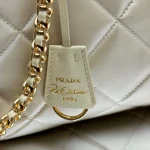 Prada Re-Nylon 1BG529 中號灰色尼龍手提包：圖片 7