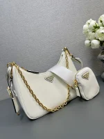 Prada Re-Edit 1BH204 小號粉色皮革單肩包：圖片 4