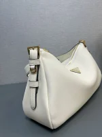 Prada Aimée 1BC229 中號灰色皮革單肩包：圖片 6