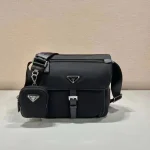 Prada ReNylon 1BD994 中號黑色尼龍單肩包：圖片 2