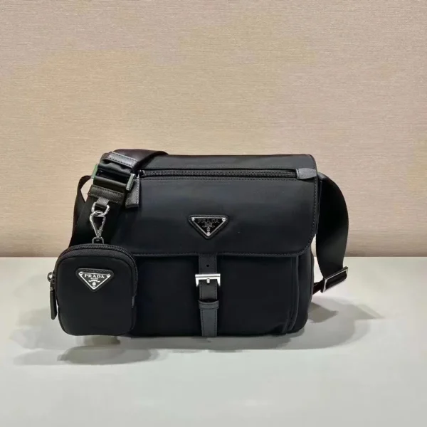 Prada ReNylon 1BD994 中號黑色尼龍單肩包：圖片 2