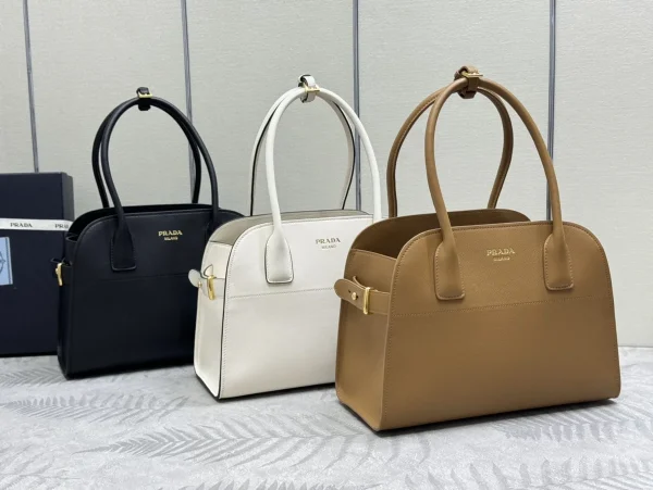 Prada Galleria 1BG538 中號黑色皮革托特包：圖片 2