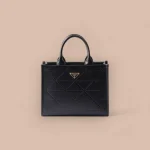 Prada Classic 1BA379 中號黑色皮革手提包