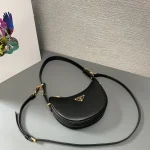 Prada Mini 1BC199 小號黑色皮革單肩包：圖片 8