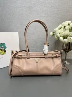 Prada Geometric 1BA426 中號白色皮革托特包：圖片 2