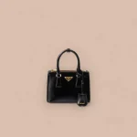 Prada Galleria 1BA906 小號黑色漆皮手提包
