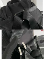 Prada Re-Nylon 1BZ811 中號黑色尼龍後背包：圖片 10