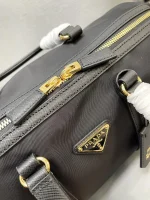 Prada ReN 1BB233 中號黑色皮革手提包：圖片 8