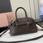 MiuMiu FROMTHERUNWAYAveure納帕皮革手挽手袋包包-5BB169：圖片 6
