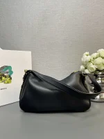 Prada Aimée 1BC229 中號黑色皮革單肩包：圖片 3