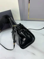 Prada Naplak 1BA426 中號黑色漆皮手提包：圖片 5