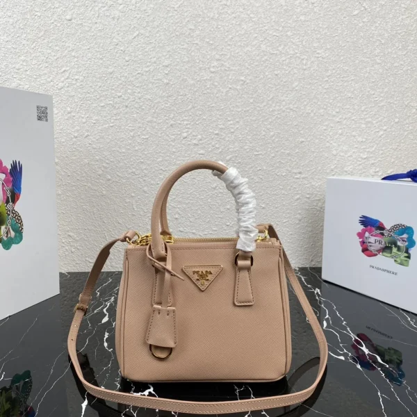 Prada Galleria 1BA906 小號粉色皮革手提包：圖片 3