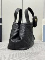 Prada Symbole 1BG545 中號黑色皮革托特包：圖片 4