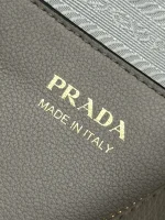 高仿包包Prada Soft 1BA451 小號灰色皮革肩背包：圖片 10