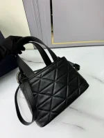 Prada Symbole 1BG548 小號黑色皮革托特包：圖片 6