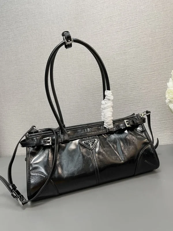 Prada Geom 1BA426 中號米色皮革托特包：圖片 4
