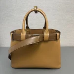 Prada Re-Nylon 1BA434 中號黑色皮革單肩包：圖片 5