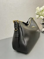 Prada Aimée 1BC229 中號黑色皮革單肩包：圖片 4