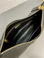 Prada Aimée 1BC229 中號黑色皮革單肩包：圖片 9