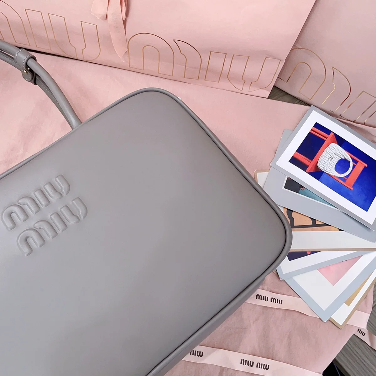 MiuMiu 皮革Beau手袋包包-5BB117 8 MiuMiu 皮革Beau手袋包包-5BB117