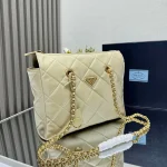 Prada Re-Nylon 1BG529 中號灰色尼龍手提包：圖片 3