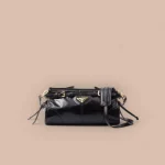 Prada Eleg 1BH215 小號黑色皮革肩背包