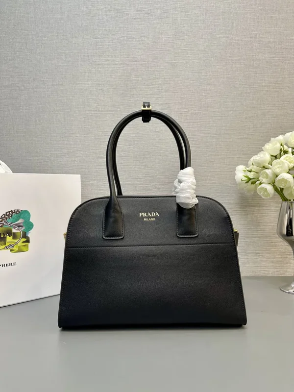 Prada Galleria 1BG538 中號黑色皮革托特包：圖片 3