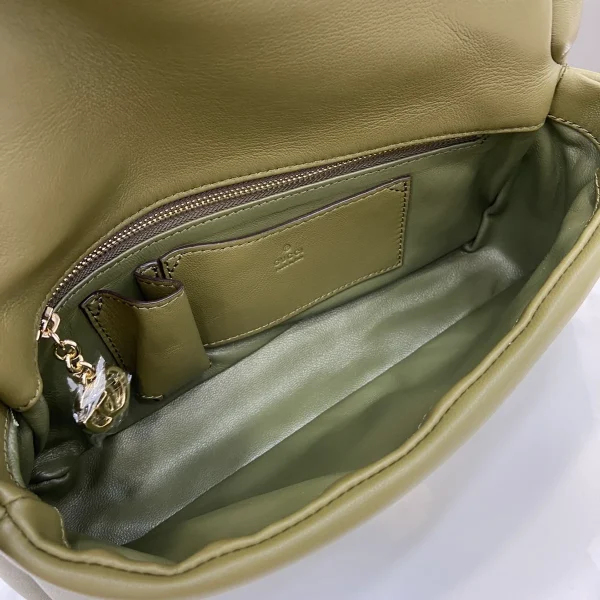 GUCCI GG Milano小號紅色絎縫皮革斜揹包-806016：圖片 9