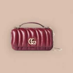 GUCCI GG Milano小號深綠皮革手提包-806016